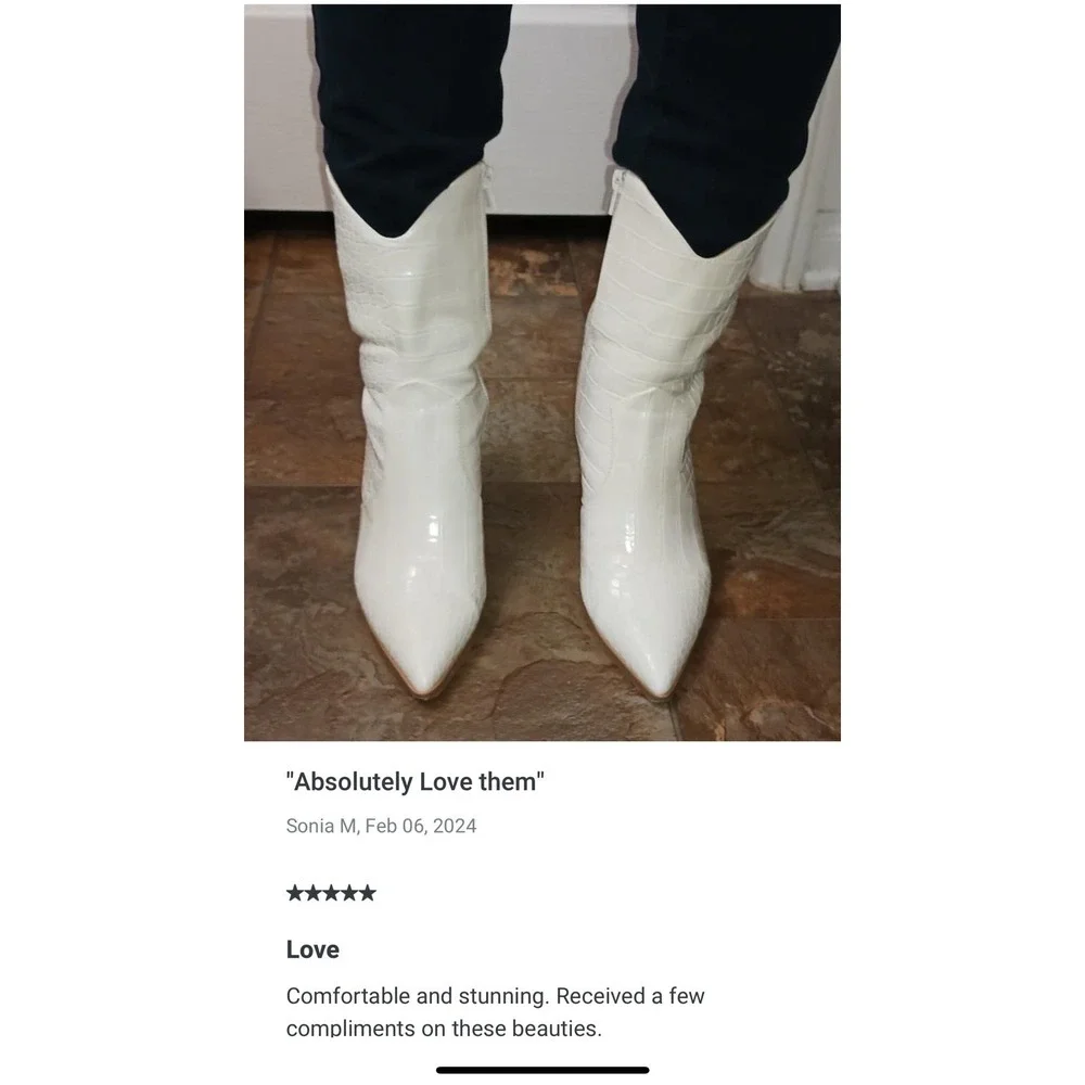 NWT FOREVER 21 snakeskin faux cowgirl boots‎